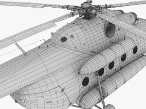 Mi-8MTV Russian Emercom --232-- 3D Model
