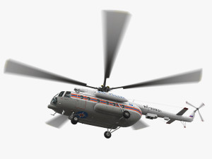 mi-8mtv russian emercom animated 3D-Modell