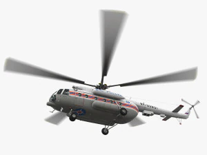 mi-8mtv 러시아 emercom 애니메이션 3D 모델