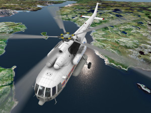 mi-8mtv russian emercom animated Model 3D
