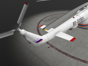 mi-8mtv russian emercom animated Model 3D