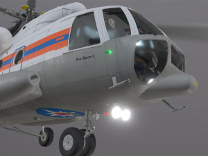 mi-8mtv russian emercom animated Model 3D