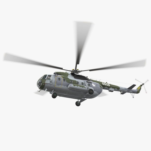 mi-17 czech air force animated 3D Model .c4d .max .obj .3ds .fbx .stl .blend 
