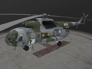 mi-17 czech air force animated 3D Model
