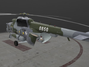 mi-17 czech air force animated 3D Model