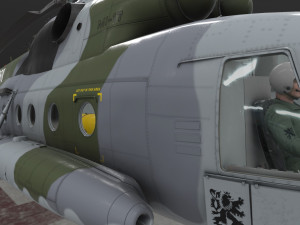 mi-17 czech air force animated 3D Model