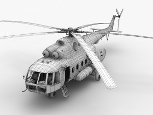 mi-17 czech air force animated 3D Model