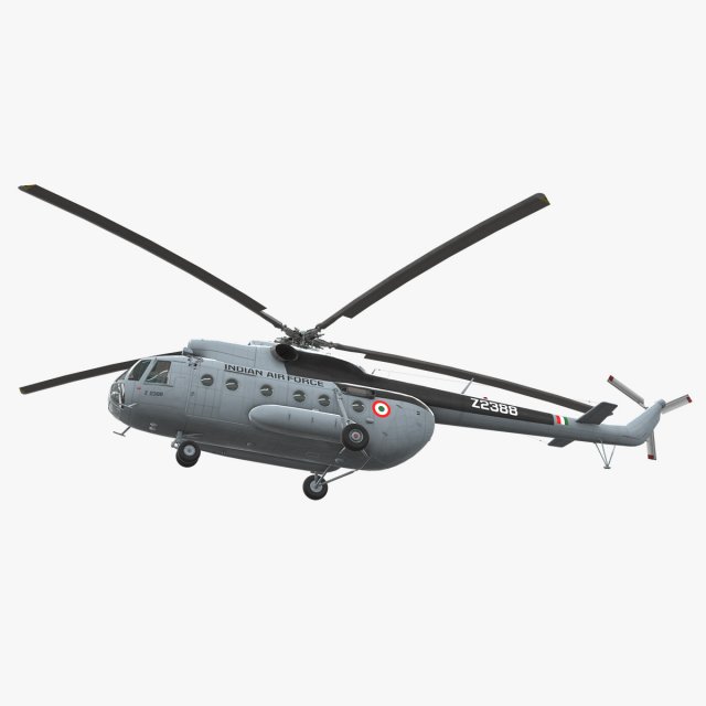 mi-8t india air force 3D Model .c4d .max .obj .3ds .fbx .stl .blend 