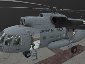mi-8t india air force animated Modèle 3D