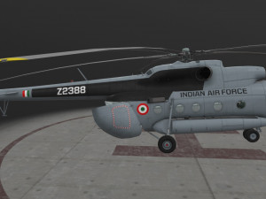 mi-8t india air force animated Modèle 3D