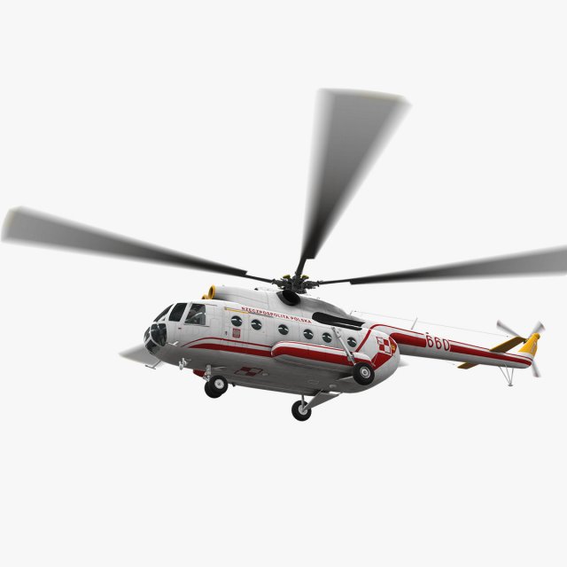 mi-8t poland air force animated Modèle 3D .c4d .max .obj .3ds .fbx .stl .blend 