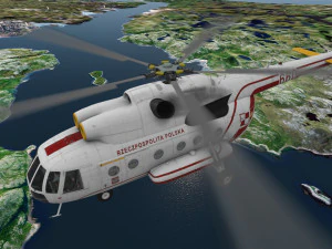 Мі-8т ВПС Польщі анімований 3D Модель