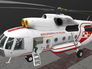 mi-8t poland air force animated Modèle 3D