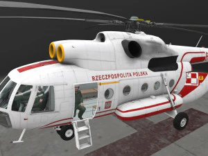 Мі-8т ВПС Польщі анімований 3D Модель
