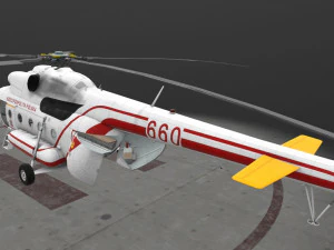 Мі-8т ВПС Польщі анімований 3D Модель