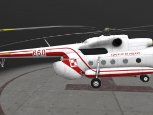 mi-8t poland air force animated Modèle 3D