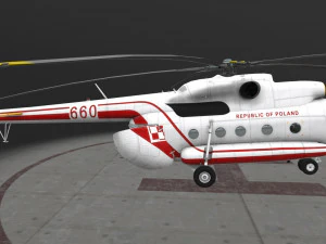 Мі-8т ВПС Польщі анімований 3D Модель