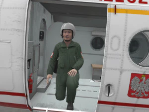 Мі-8т ВПС Польщі анімований 3D Модель