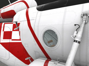 Мі-8т ВПС Польщі анімований 3D Модель