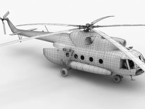 Мі-8т ВПС Польщі анімований 3D Модель