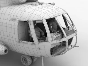 Мі-8т ВПС Польщі анімований 3D Модель