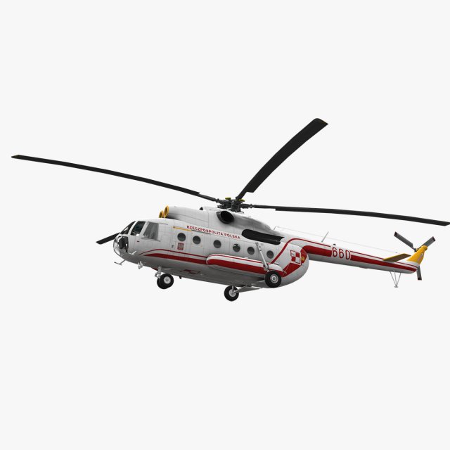 mi-8t poland air force 3D Модель .c4d .max .obj .3ds .fbx .stl .blend 