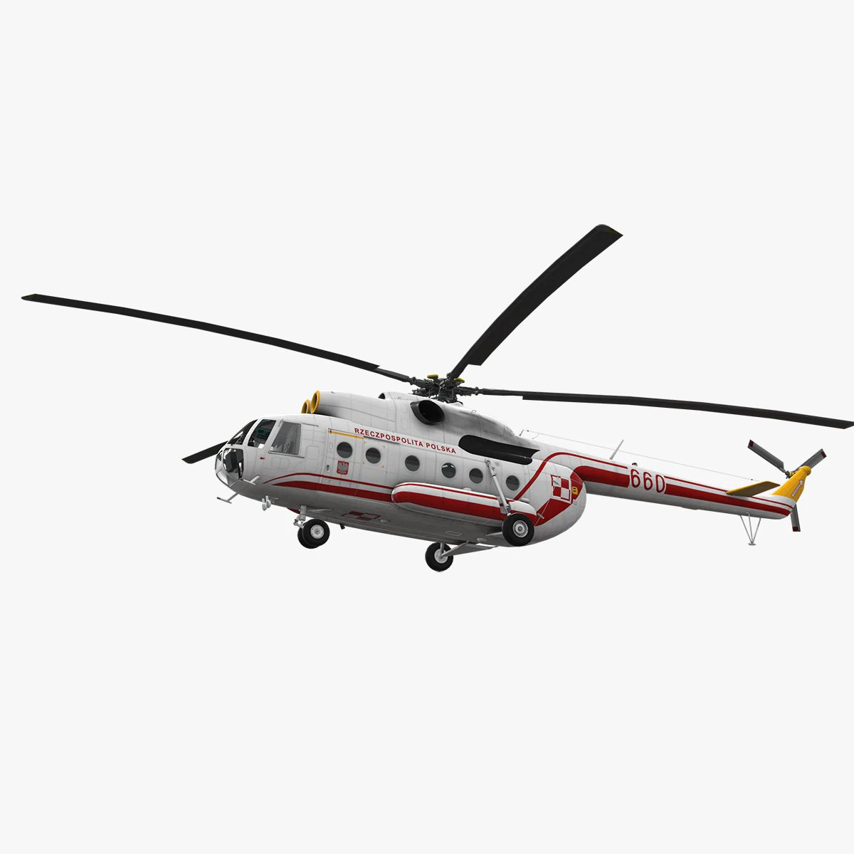 mi-8t poland air force 3D Model .c4d .max .obj .3ds .fbx .stl .blend 