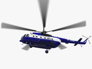 Mi-8amt polic&iacute;a rusa animada Modelo 3D