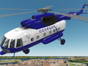 Mi-8amt russian police animated Modelo 3D
