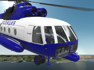 Mi-8amt russian police animated Modelo 3D