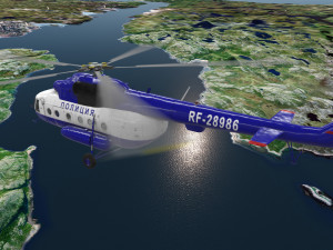 Mi-8amt russian police animated Modelo 3D