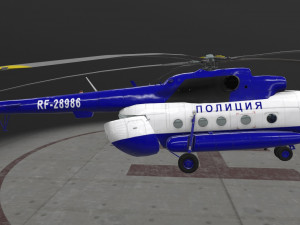 Mi-8amt russian police animated Modelo 3D