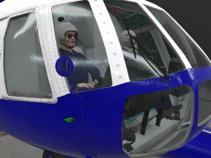Mi-8amt russian police animated Modelo 3D