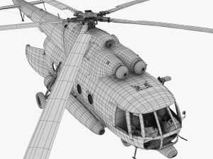 Mi-8amt russian police animated Modelo 3D
