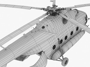 Mi-8amt russian police animated Modelo 3D
