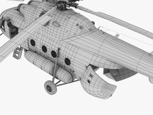 Mi-8amt russian police animated Modelo 3D