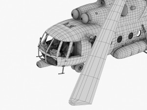 Mi-8amt russian police animated Modelo 3D