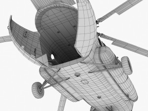 Mi-8amt russian police animated Modelo 3D