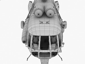 Mi-8amt russian police animated Modelo 3D