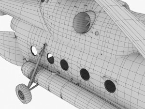 Mi-8amt russian police animated Modelo 3D