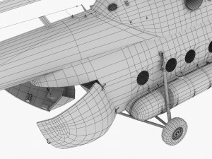 Mi-8amt russian police animated Modelo 3D