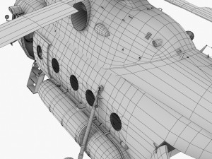 Mi-8amt russian police animated Modelo 3D