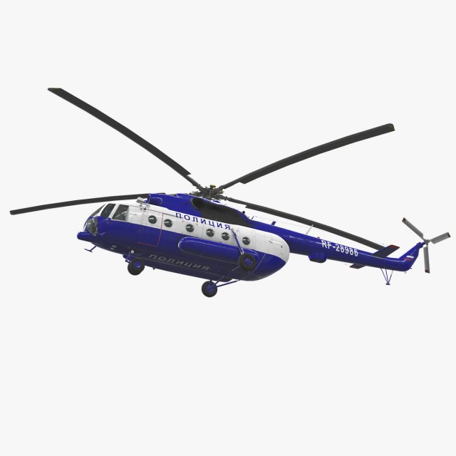 mi-8amt russian police 3D-Modell .c4d .max .obj .3ds .fbx .stl .blend 