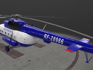 mi-8amt russian police 3D-Modell