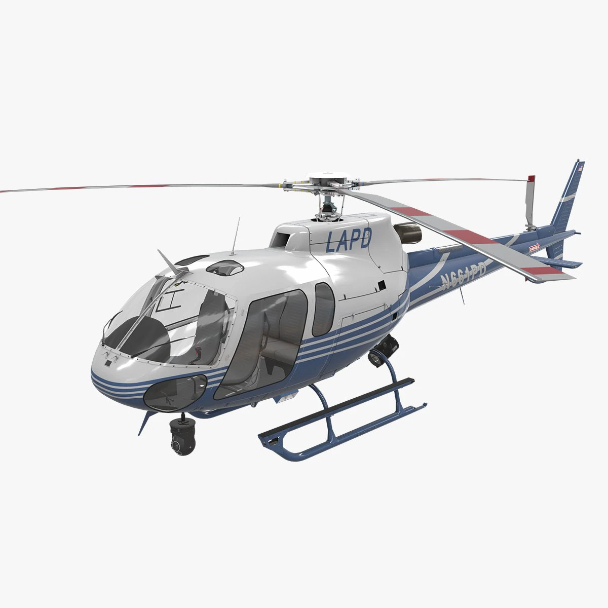 AS-350 LAPD --228-- 3D Model .c4d .max .obj .3ds .fbx .stl .blend