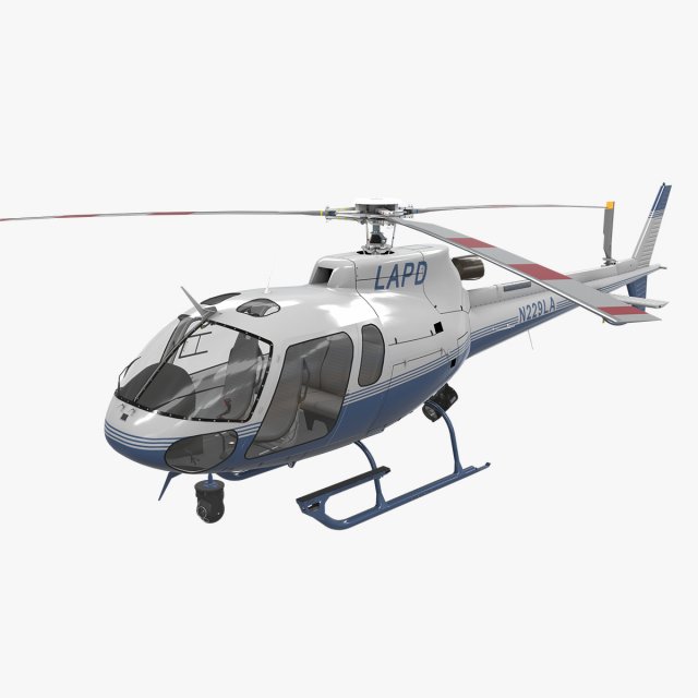 as-350 lapd 3 Model 3D .c4d .max .obj .3ds .fbx .stl .blend 