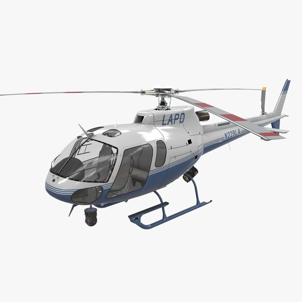 AS-350 LAPD --229-- 3D Model .c4d .max .obj .3ds .fbx .stl .blend 