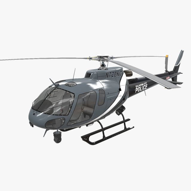 as-350 oklahoma city police Modello 3D .c4d .max .obj .3ds .fbx .stl .blend 