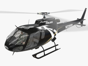 as-350 anaheim police animated 3D 模型