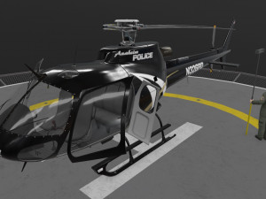 as-350 anaheim police animated 3D Model